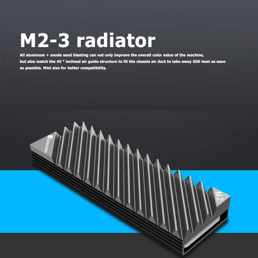 M.2-3 SSD Heat Sink Heatsink NVME NGFF M.2 2280 SSD Hard Disk Aluminum Heat Sink Radiator Thermal Cooling Pad for Desktop PC