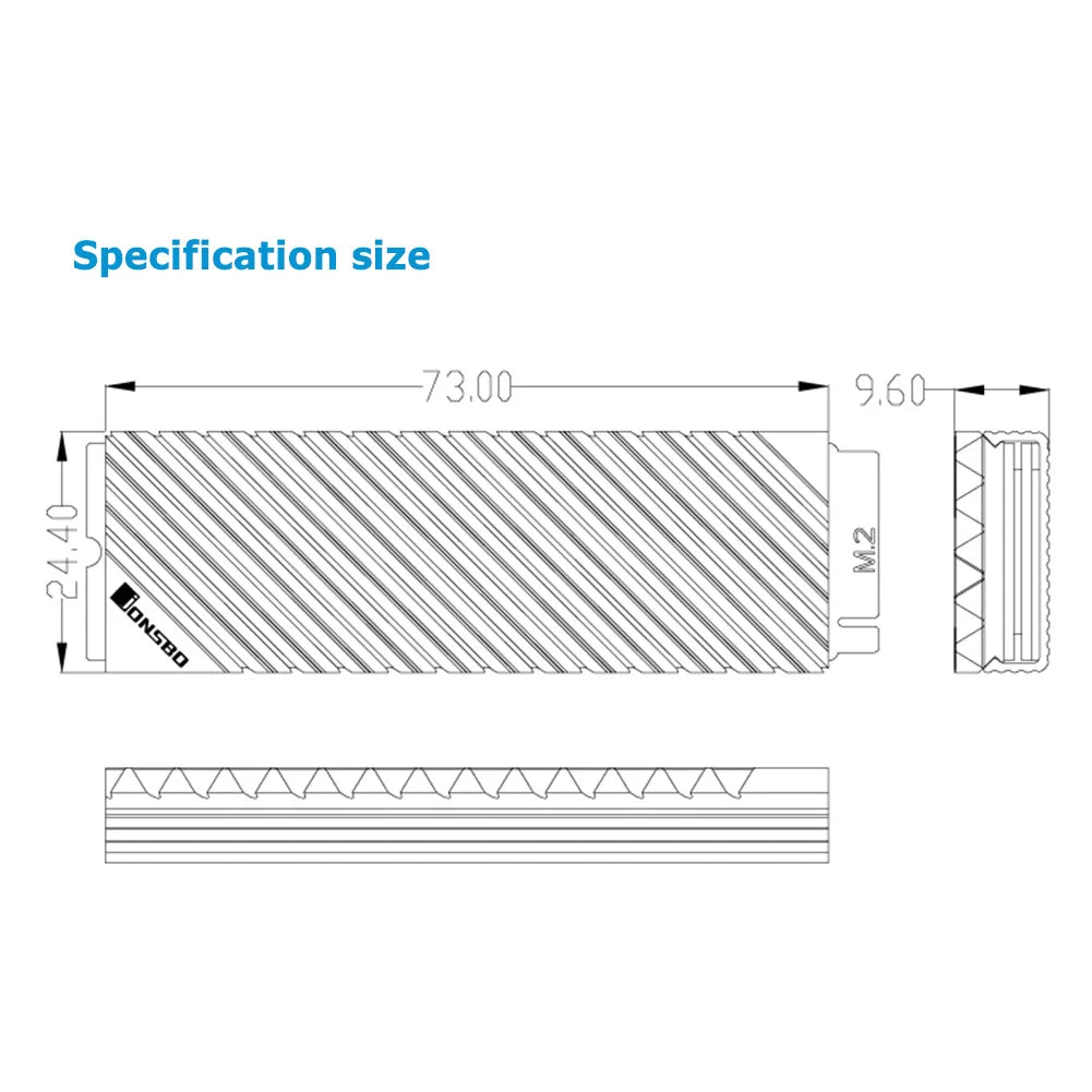 M.2-3 SSD Heat Sink Heatsink NVME NGFF M.2 2280 SSD Hard Disk Aluminum Heat Sink Radiator Thermal Cooling Pad for Desktop PC