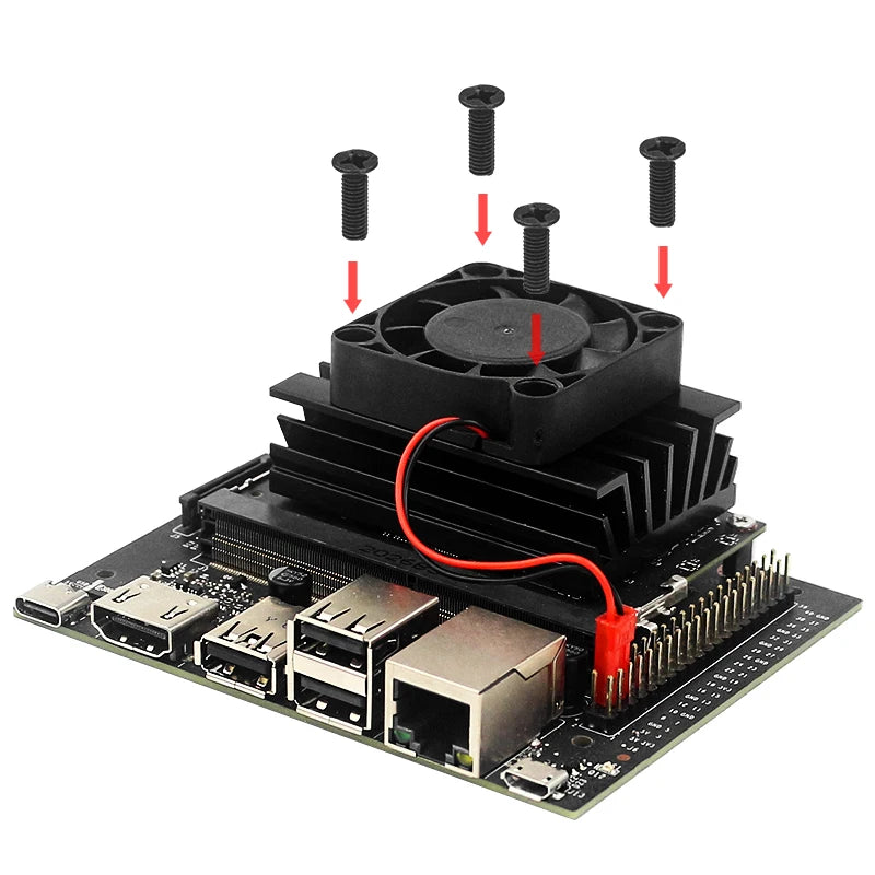 Cooling Fan for NVIDIA Jetson Nano Developer Kit Quiet CPU Cooler Radiator