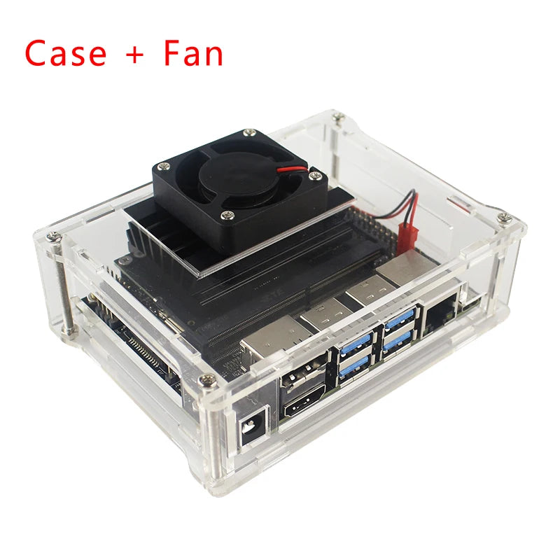 NVIDIA Jetson Nano Developer kit Acrylic Case Box Transparent Shell Clear Enclosure with Cooling Fan