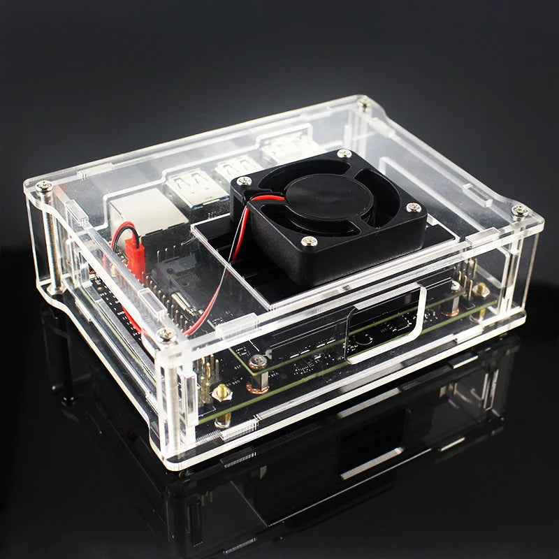 NVIDIA Jetson Nano Developer kit Acrylic Case Box Transparent Shell Clear Enclosure with Cooling Fan