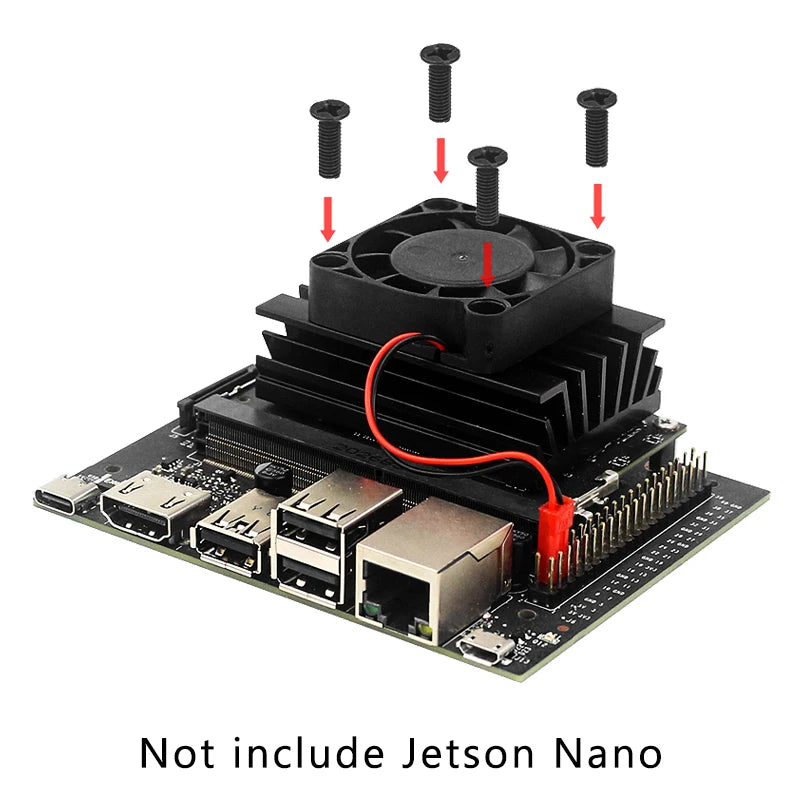 Cooling Fan for NVIDIA Jetson Nano Developer Kit Quiet CPU Cooler Radiator
