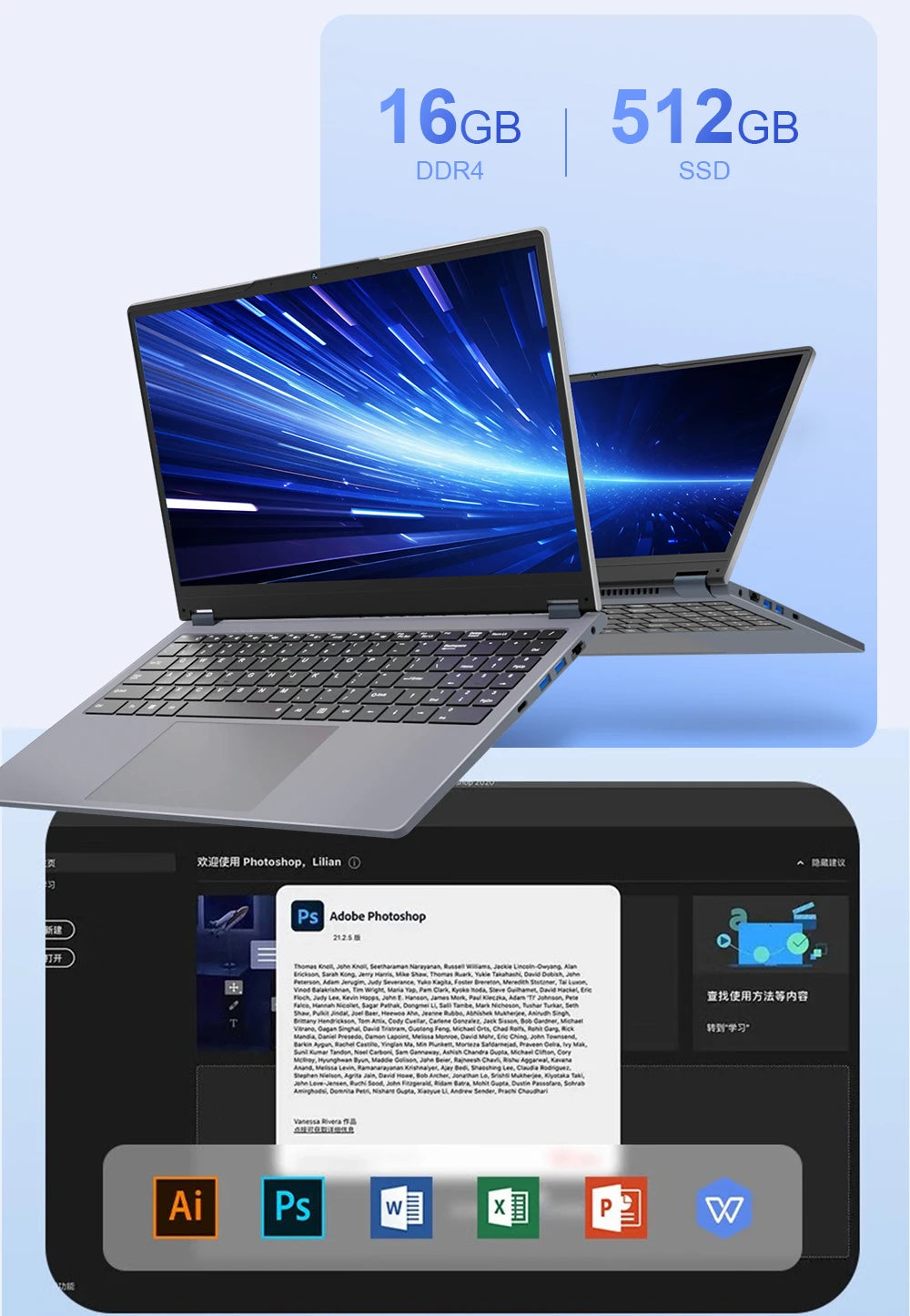 Ninkear 2 in 1 Laptop YBOOK 15 The best Christmas gift AMD™ Ryzen 3 3200U 16GB DDR4 + 512GB SSD 15.6 Inch 360 Degree Flip