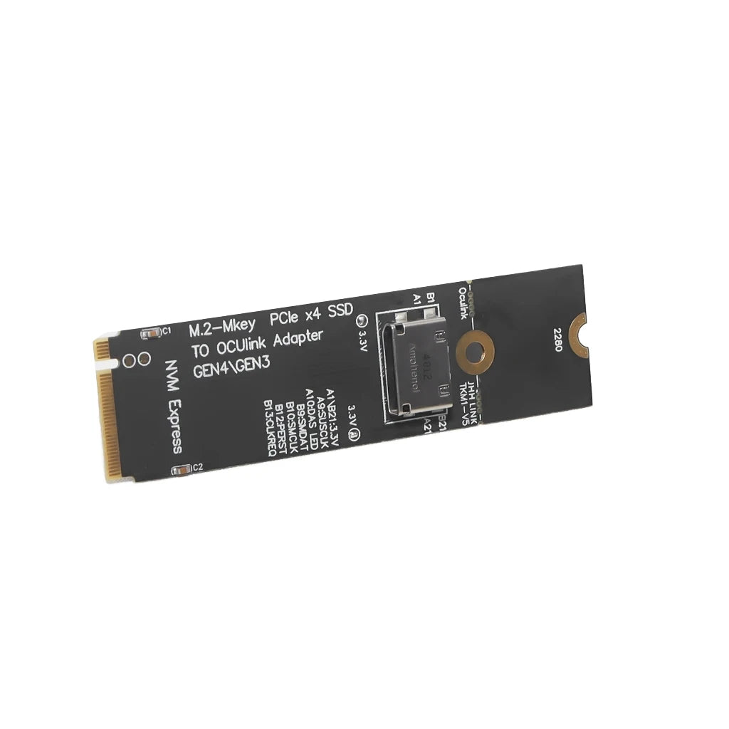 M.2-M key PCIe x4 SSD to U.2 OCUlink SFF-8612 Adapter Card Gen4/Gen3 for 2.5 inch NVME U.2(SFF 8639)SSD PCI-E NGFF Riser Card