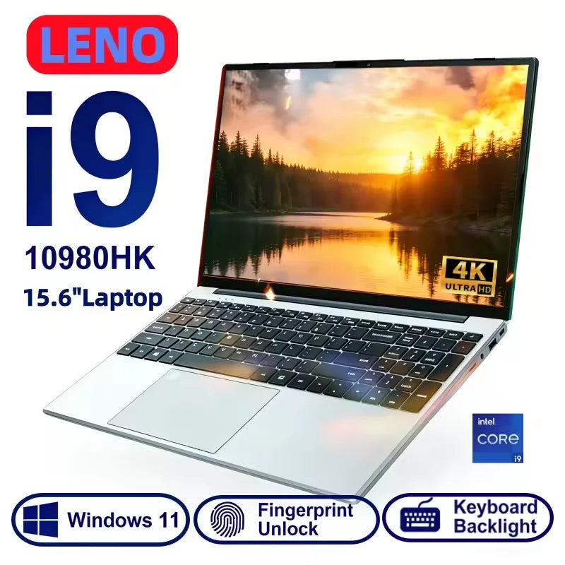 LENOU 2026 NEW Intel Core I9 10980HK 15.6' Gaming Laptop 16GB DDR4 1TB SSD Windows 11 Pro Portable Notebook PC Computer Laptops