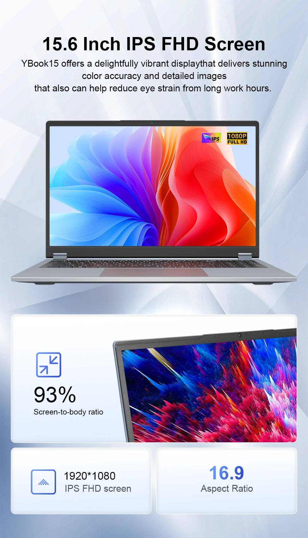 Ninkear 2 in 1 Laptop YBOOK 15 The best Christmas gift AMD™ Ryzen 3 3200U 16GB DDR4 + 512GB SSD 15.6 Inch 360 Degree Flip