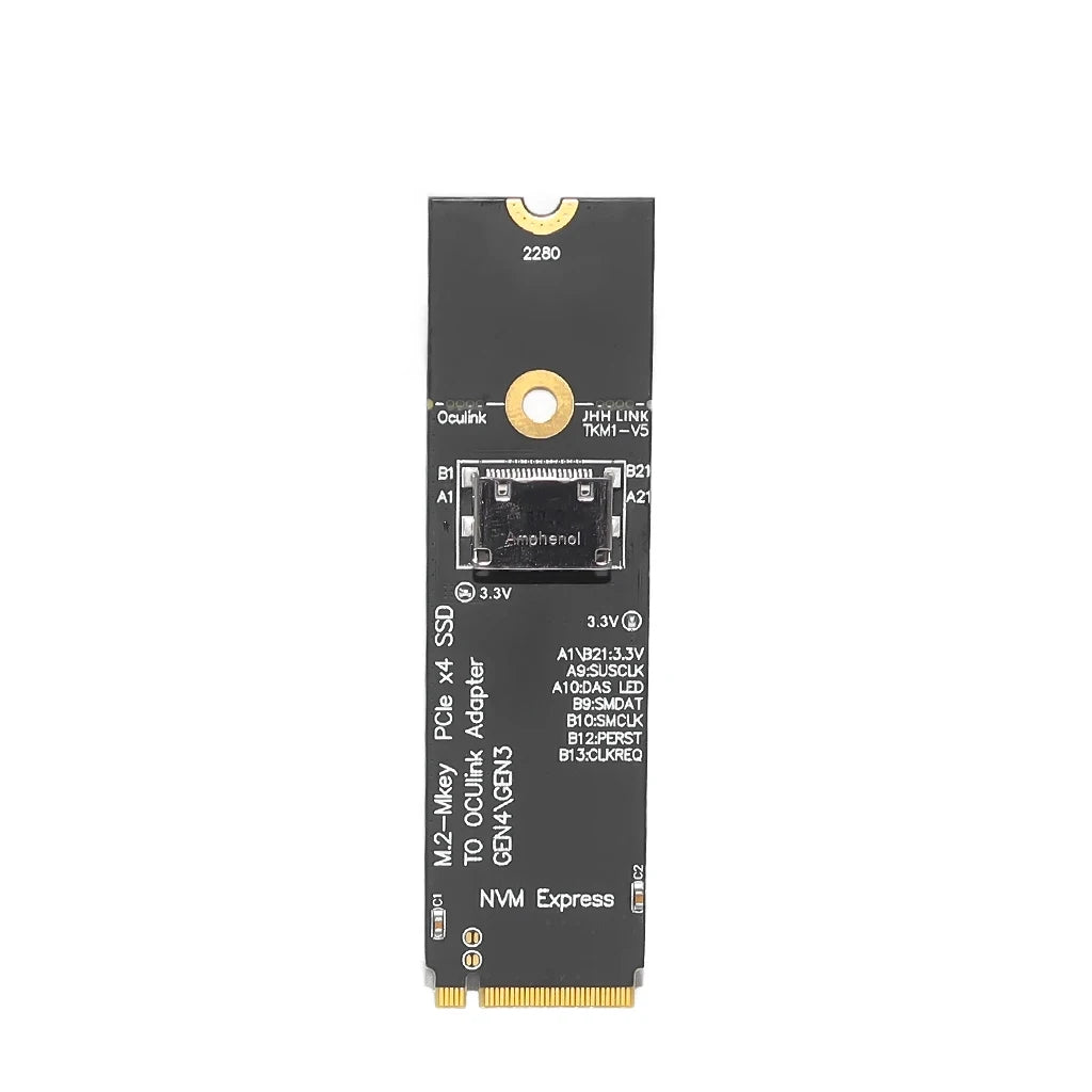 M.2-M key PCIe x4 SSD to U.2 OCUlink SFF-8612 Adapter Card Gen4/Gen3 for 2.5 inch NVME U.2(SFF 8639)SSD PCI-E NGFF Riser Card