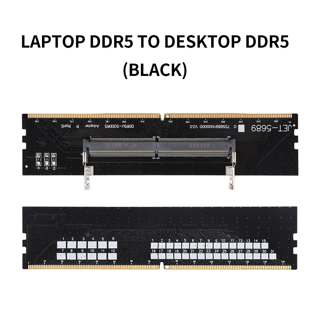 Memory Module Test Card DDR3 DDR4 DDR5 Laptop Memory to Desktop Testing Adapter High-Frequency Impedance Plug And Play