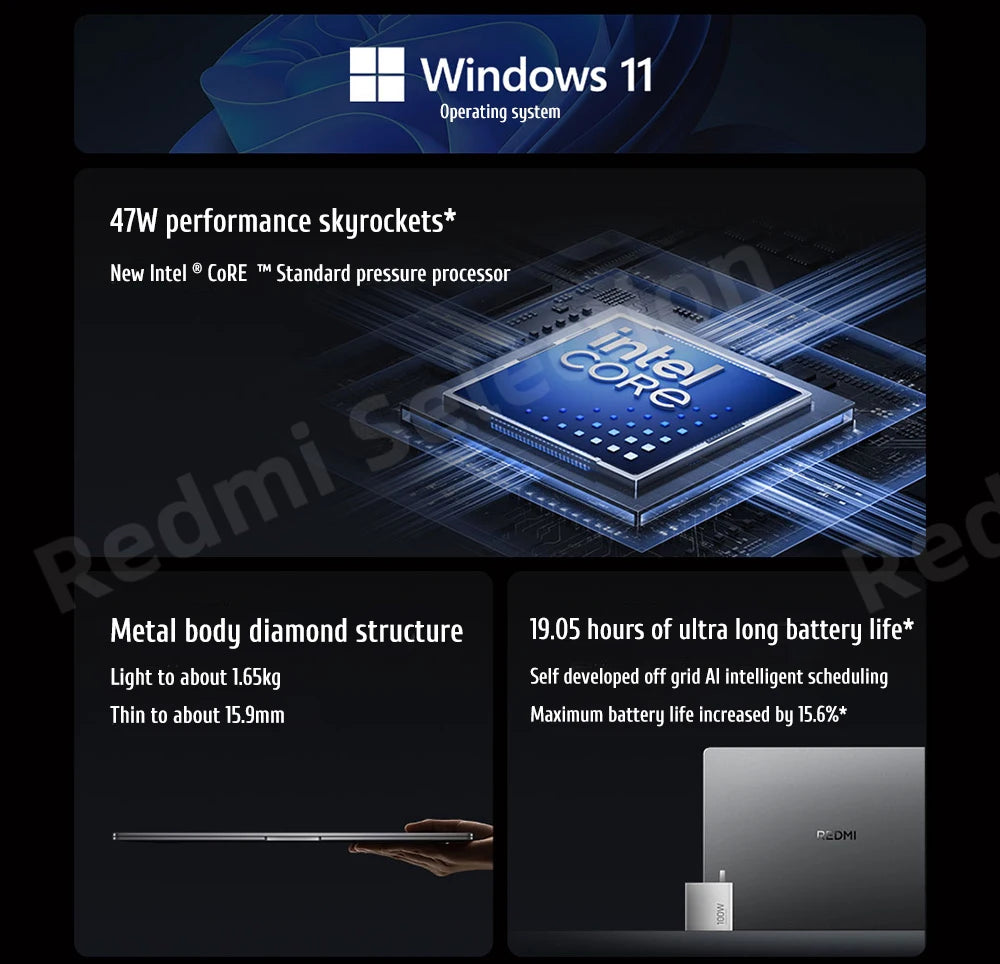 Xiaomi REDMI Book 16 Laptop Intel Core 5  220H/125H Intel Graphics 16G/32G RAM 1TB SSD 16-inch 2.5K Screen Notebook PC
