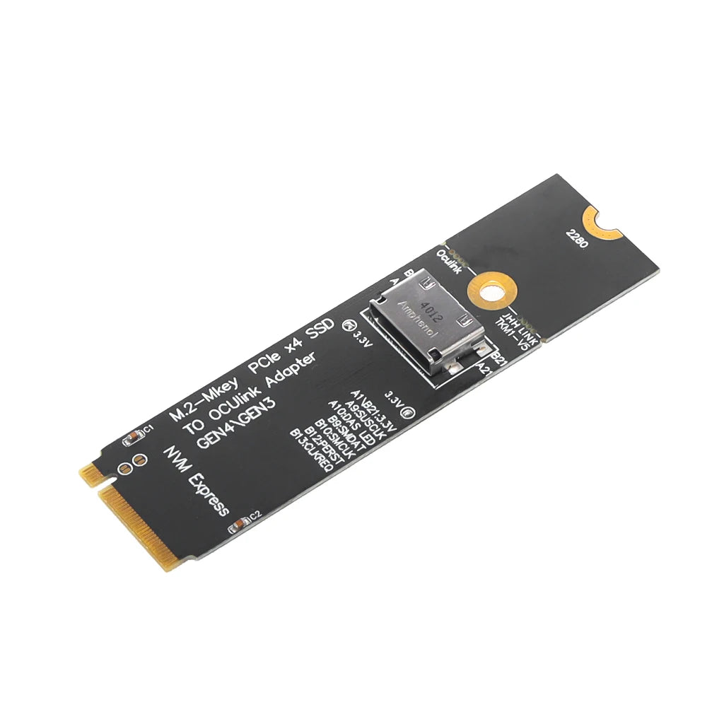 M.2-M key PCIe x4 SSD to U.2 OCUlink SFF-8612 Adapter Card Gen4/Gen3 for 2.5 inch NVME U.2(SFF 8639)SSD PCI-E NGFF Riser Card