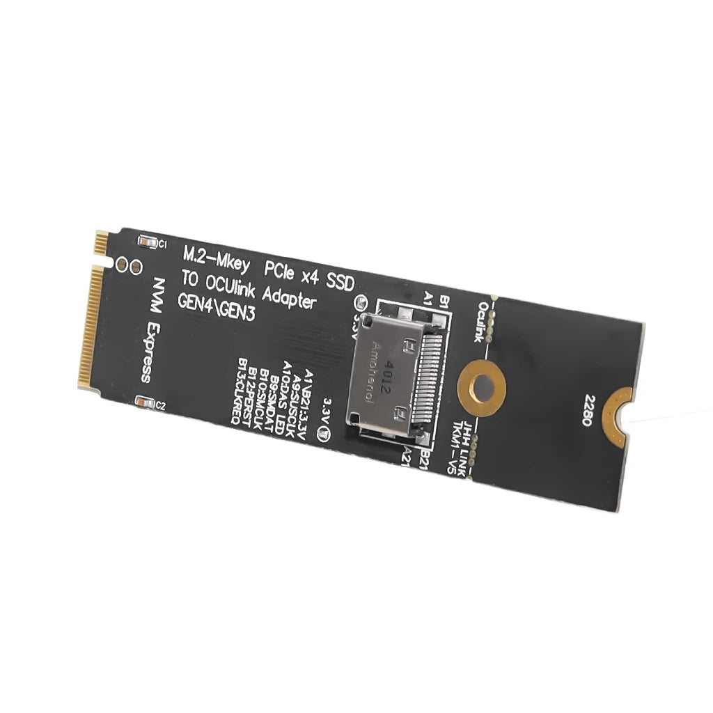 M.2-M key PCIe x4 SSD to U.2 OCUlink SFF-8612 Adapter Card Gen4/Gen3 for 2.5 inch NVME U.2(SFF 8639)SSD PCI-E NGFF Riser Card