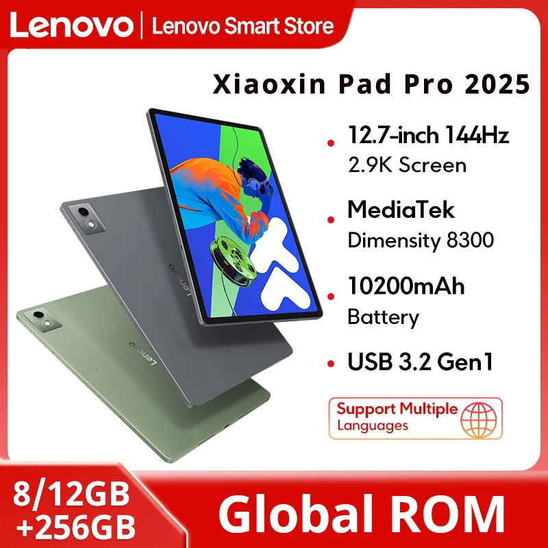 Lenovo Xiaoxin Pad Pro 2025 12.7 inch Tablet Original Global ROM Dimensity 8300 2.9K 144Hz Display  Android 14 10200mAh Pad PC