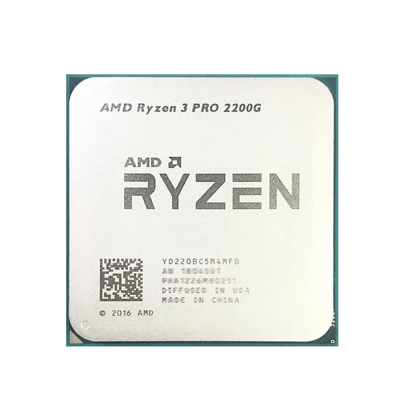 AMD Ryzen 3 PRO 2200G R3 PRO 2200G  R3 2200G 3.5 GHz Used Quad-Core Quad-Thread CPU   YD220BC5M4MFB Socket AM4