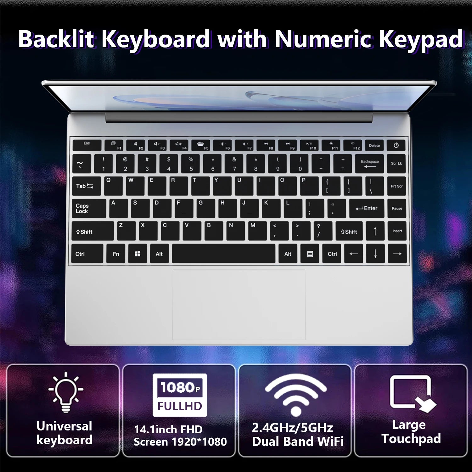 14.1" HD Laptop Intel  i7-8650U 32GB RAM 512GB 2TB SSD 5000mAh Battery Windows 11 Pro WiFi 6 Ultra Thin Business Gaming Notebook