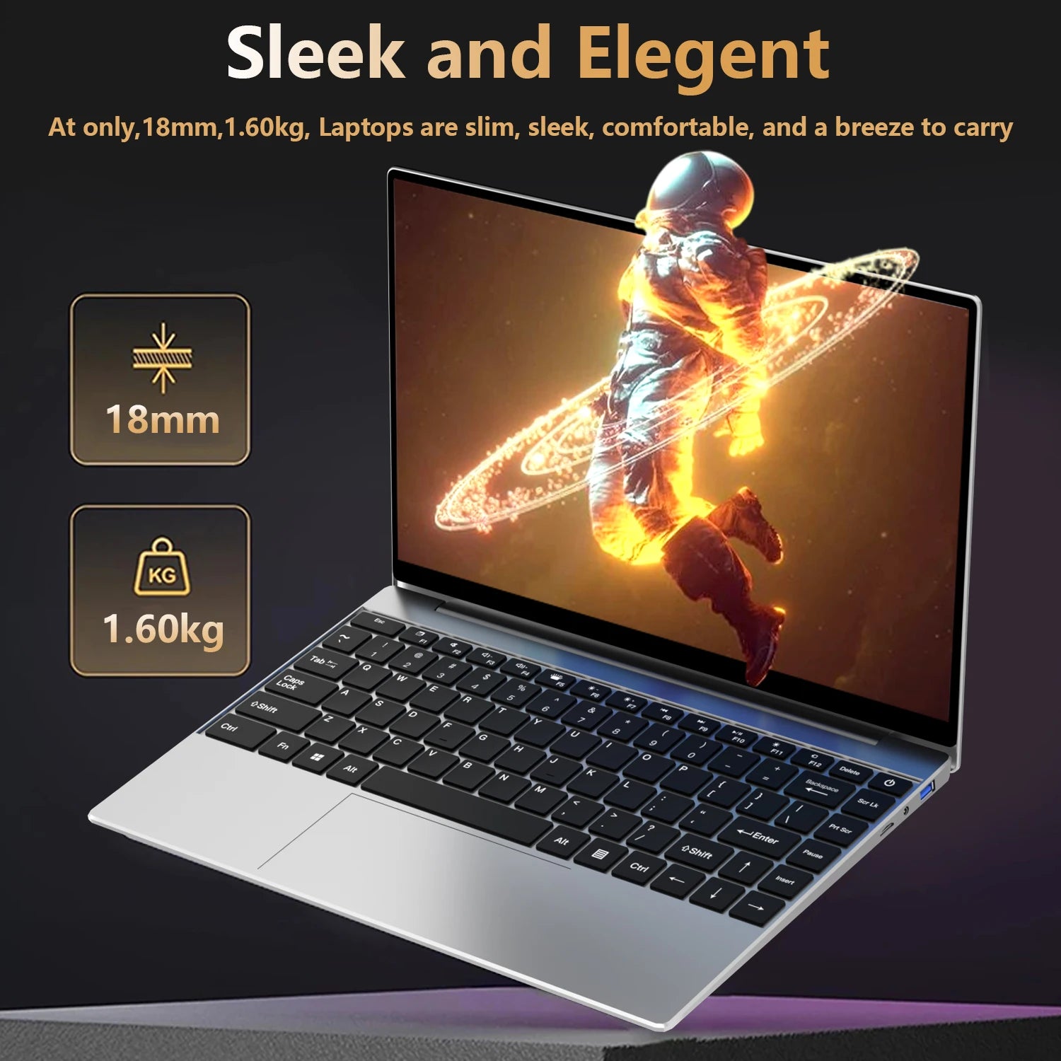 14.1" HD Laptop Intel  i7-8650U 32GB RAM 512GB 2TB SSD 5000mAh Battery Windows 11 Pro WiFi 6 Ultra Thin Business Gaming Notebook