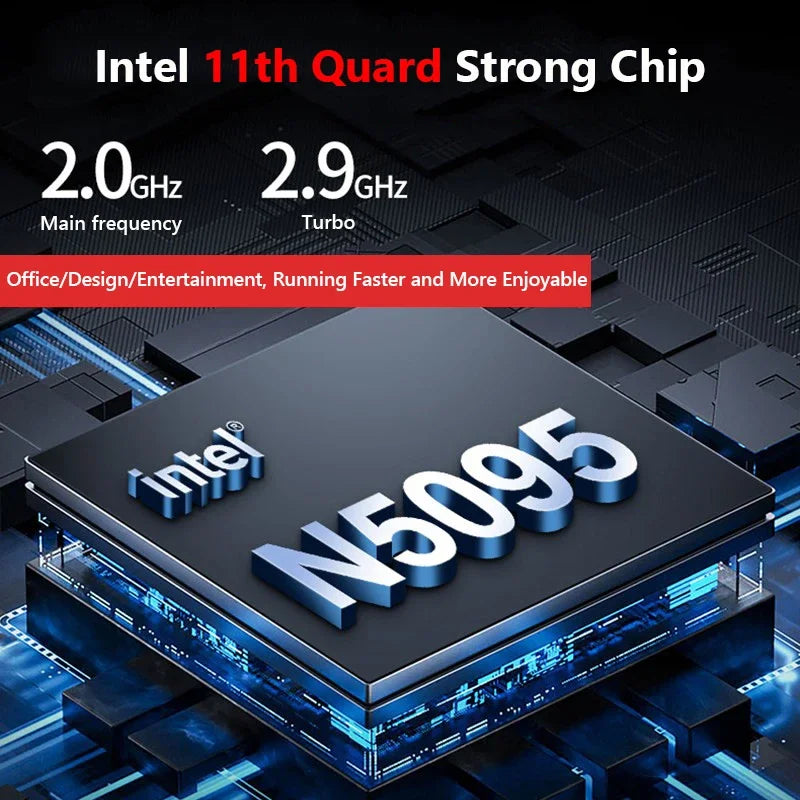 CARBAYTA Intel N9095 Laptop 16 inch IPS Screen ,16GB RAM ,  Office Learning Computer Windows 11 Pro Face unlock Gaming Notebook
