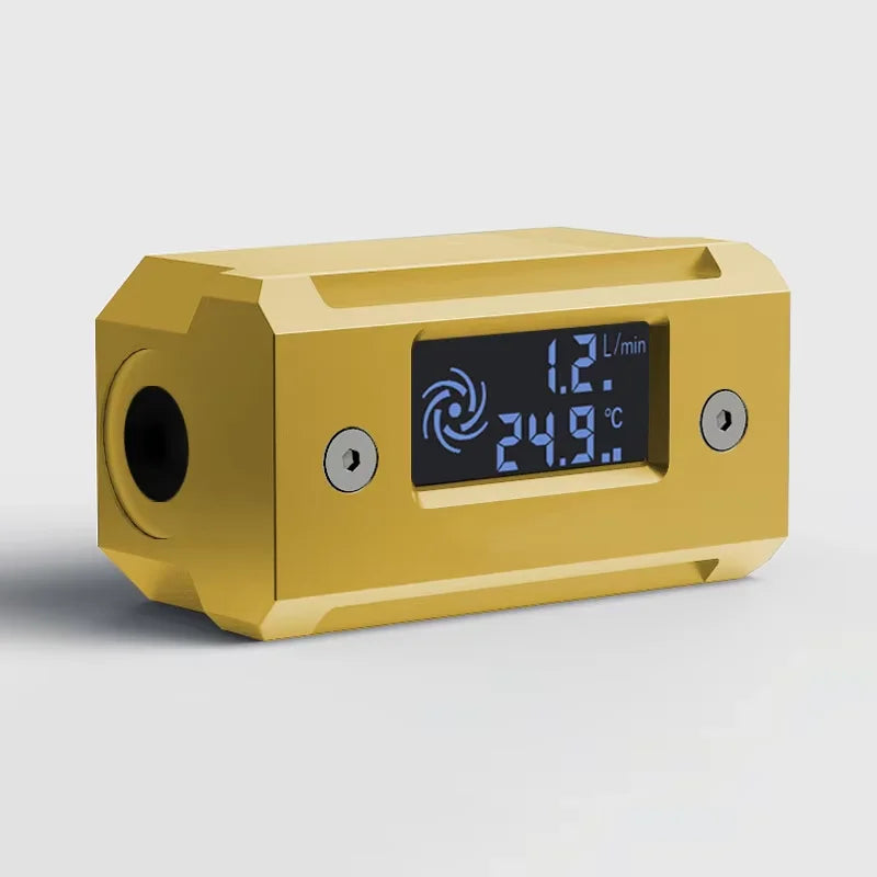 PC water cooling metal flow meter water cooling temperature indicator with LED screen digital display with G1/4 thread