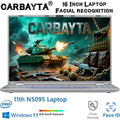 CARBAYTA Intel N9095 Laptop 16 inch IPS Screen ,16GB RAM ,  Office Learning Computer Windows 11 Pro Face unlock Gaming Notebook