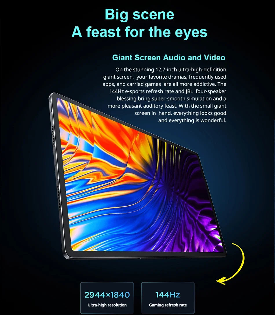 Lenovo Xiaoxin Pad Pro 2025 12.7 inch Tablet Original Global ROM Dimensity 8300 2.9K 144Hz Display  Android 14 10200mAh Pad PC