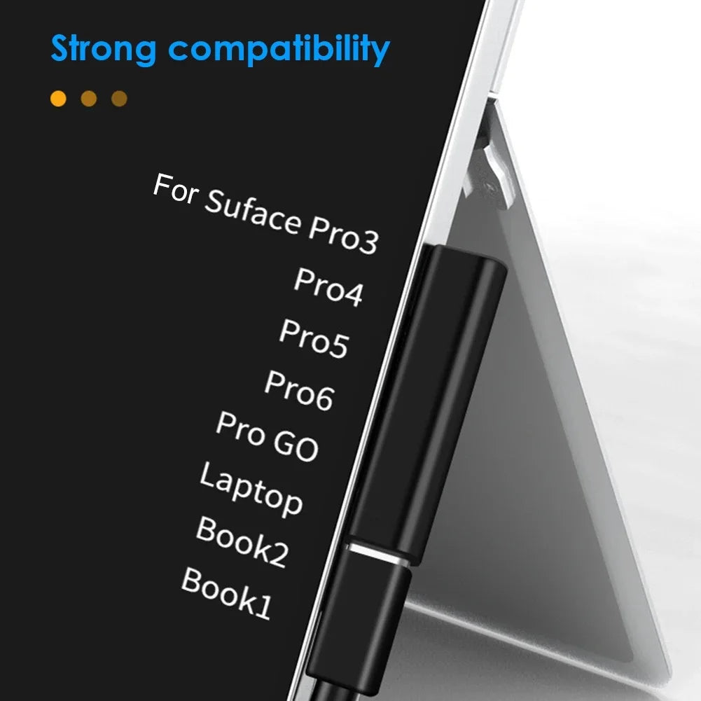 65W/102W PD Fast Charging USB C Power Supply For Microsoft Surface Pro X 8 7 6 5 4 3 Go Book Converter Charger For Microsoft